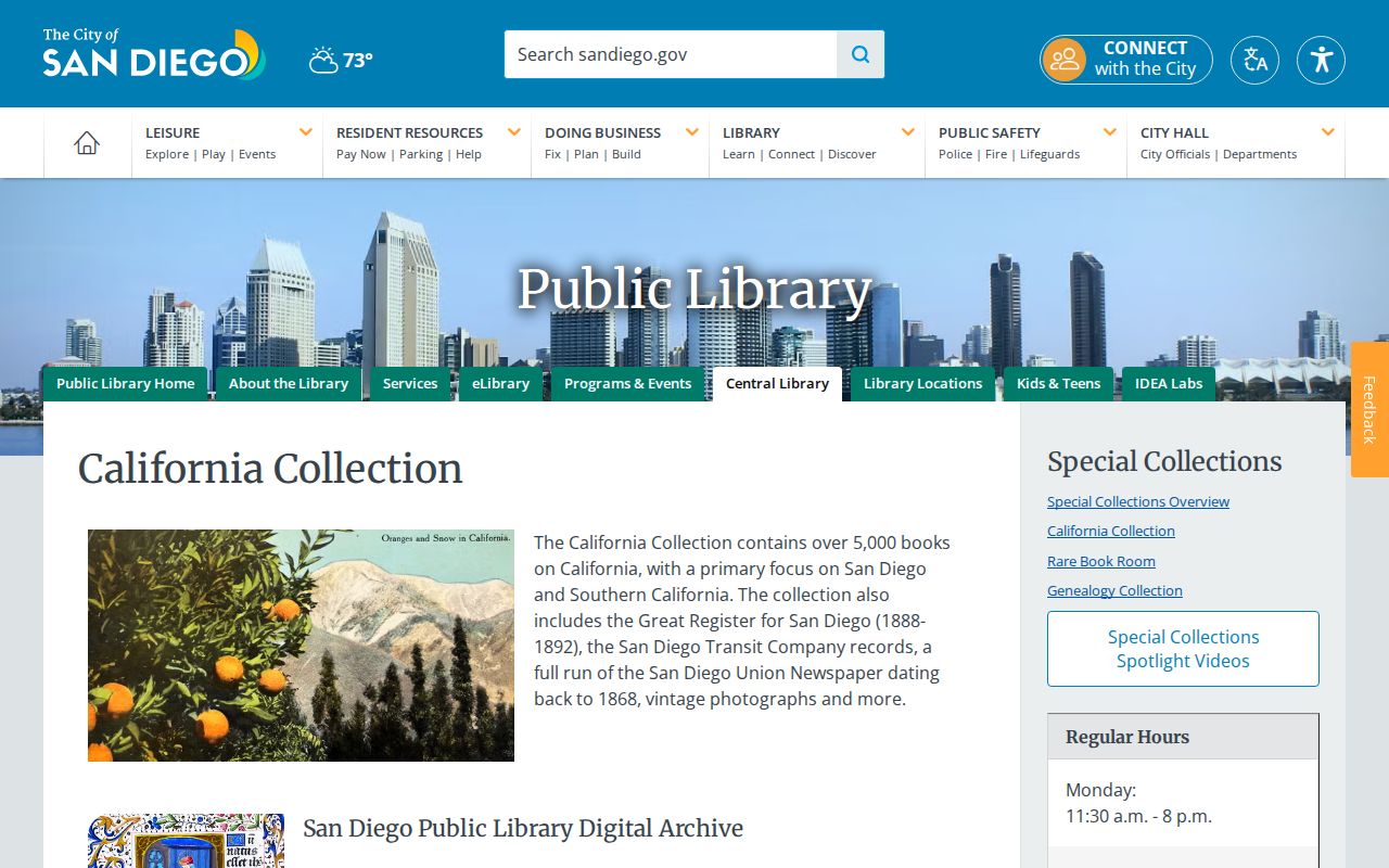 La Mesa city directory research through San Diego Public Library collections