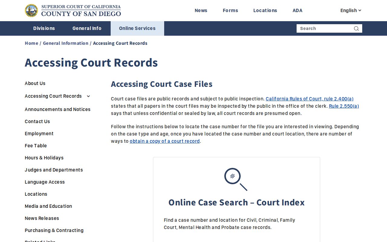 La Mesa residents directory San Diego official records access