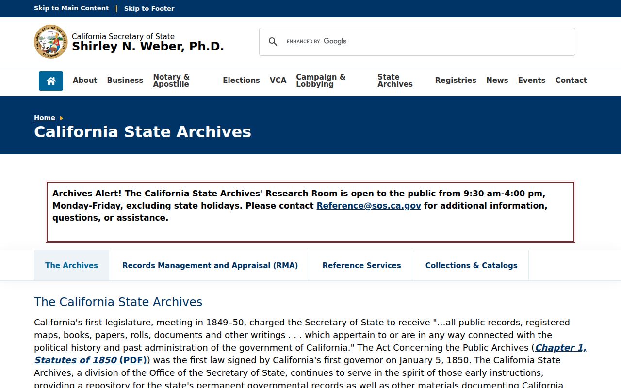 La Mesa previous residents California State Archives research gateway